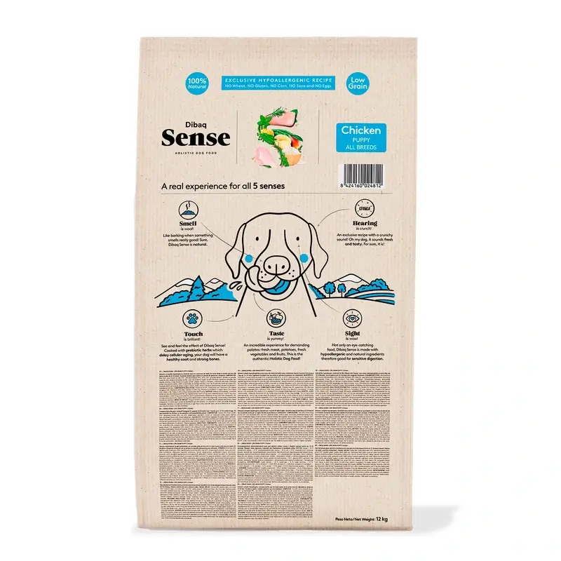Dibaq Sense Pienso Perros Low Grain Pollo Cachorro, 12 kg