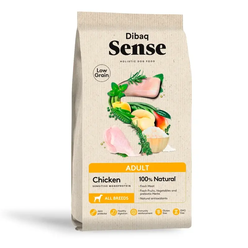 Dibaq Sense Pienso Perros Low Grain Pollo Adulto, 2 kg