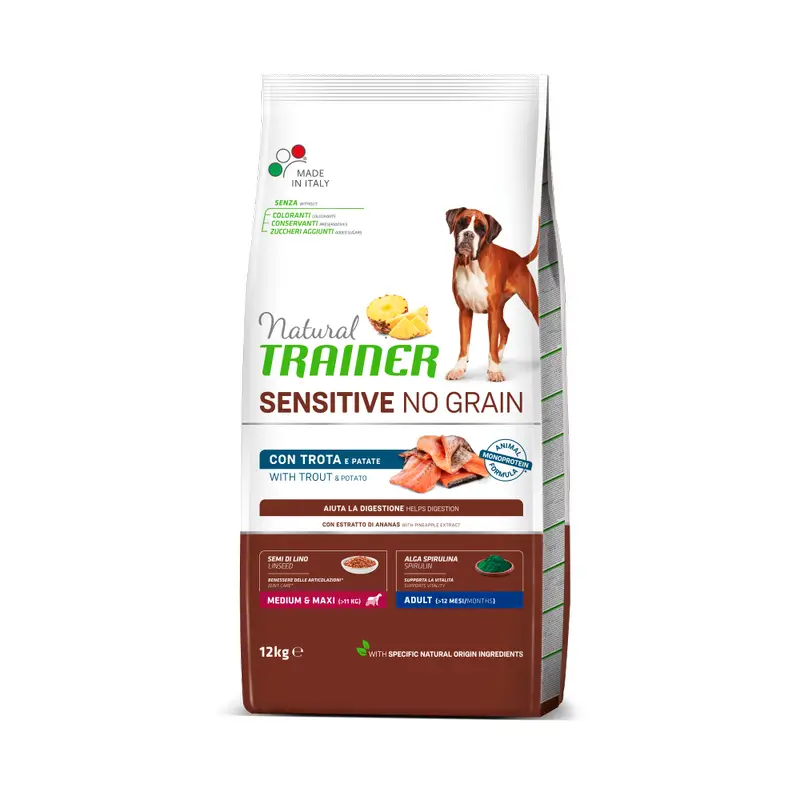Natural Trainer Pienso Para Perros, Medium, Con Pollo, Superpremium, 12 kg