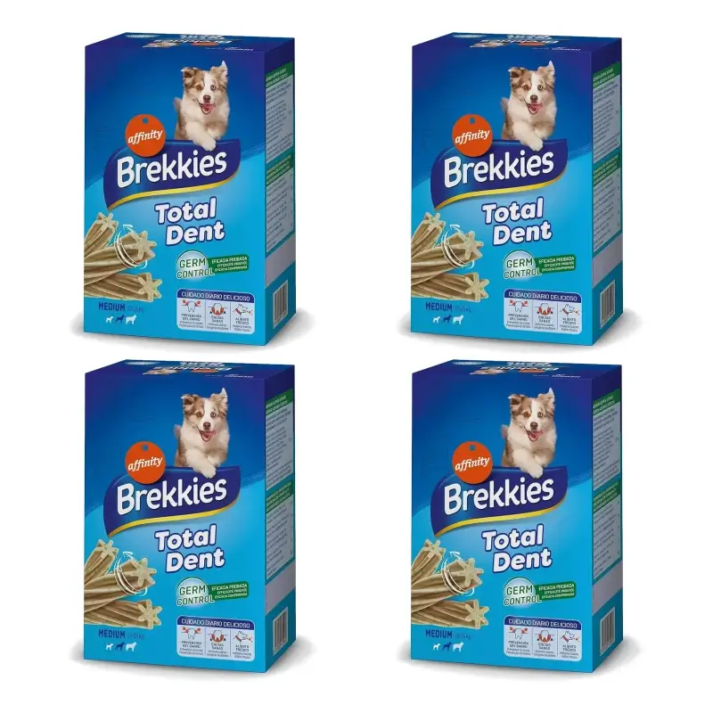 Brekkies Total Dent Medium, 180 gr, pack 4