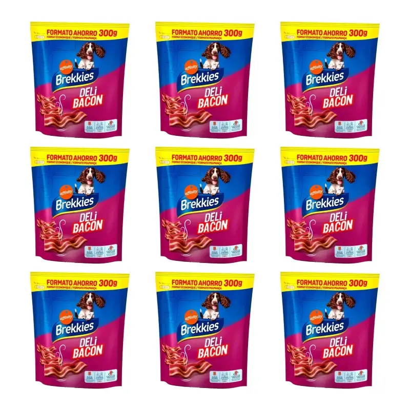 Brekkies DeliBacon, 300 gr, pack 9