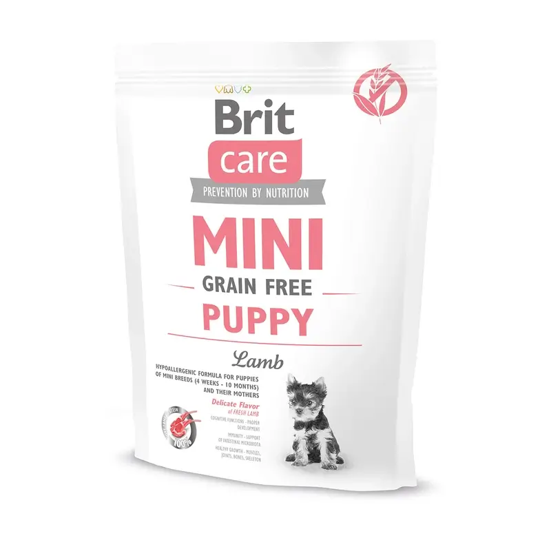 Brit Care Dog Mini Grain Free Puppy Cordero 400 gramos