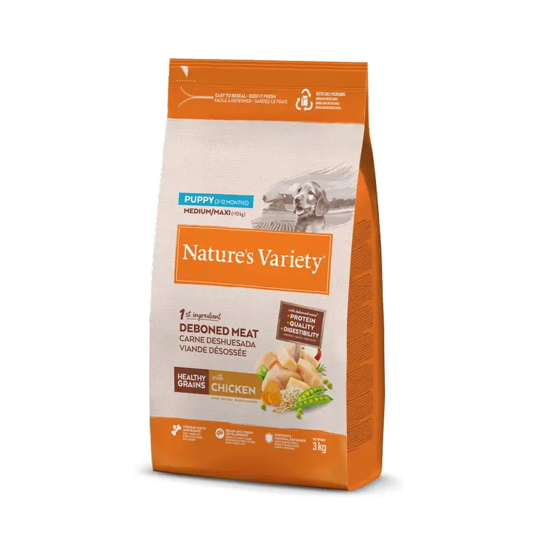 Nature'S Variety Pienso Para Perros, Medium, Con Pollo, Natural, 3 kg