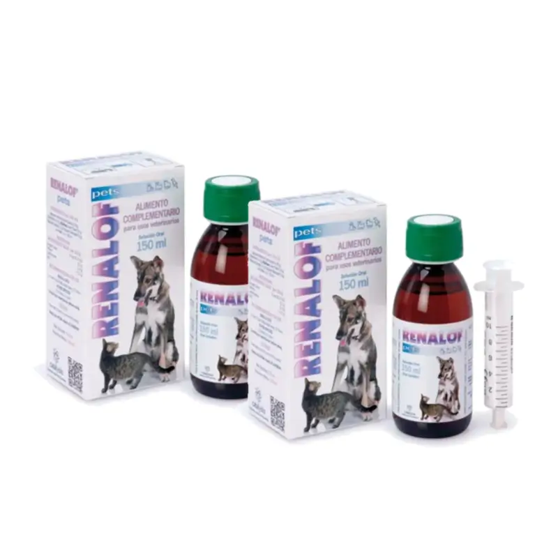 Renalof Pets Solución Oral Alimento Complementario Trastornos De Riñón, Pack 2 x 150 ml