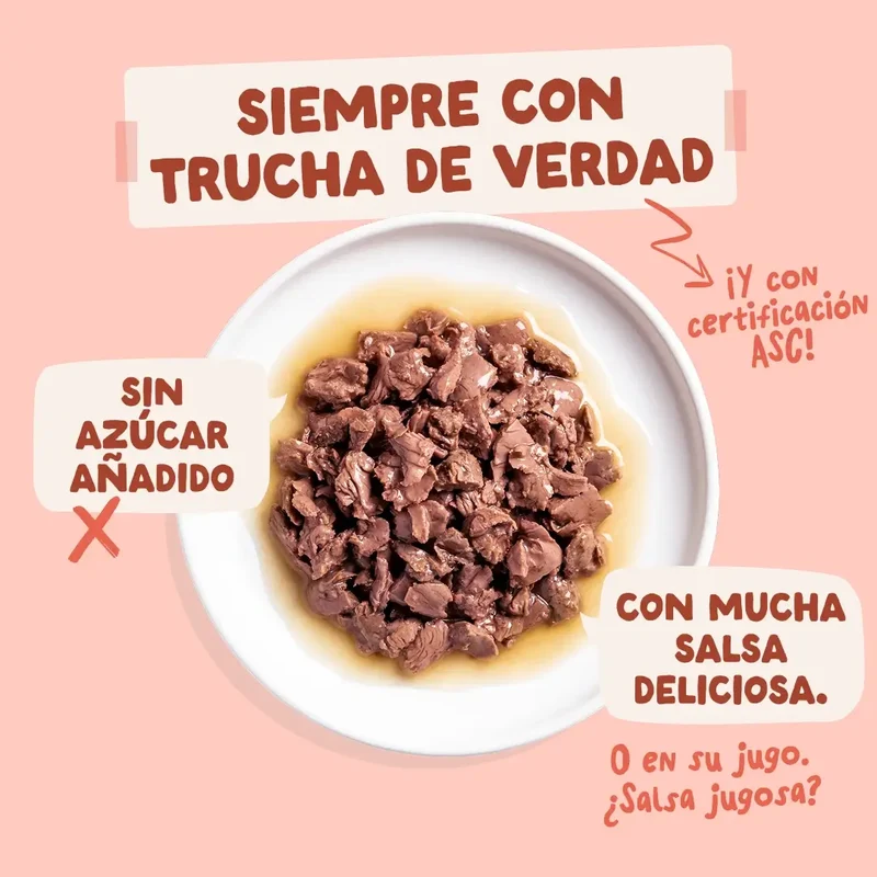 Edgard & Cooper Trucha & Pollo En Salsa Adulto, 12x85 gr