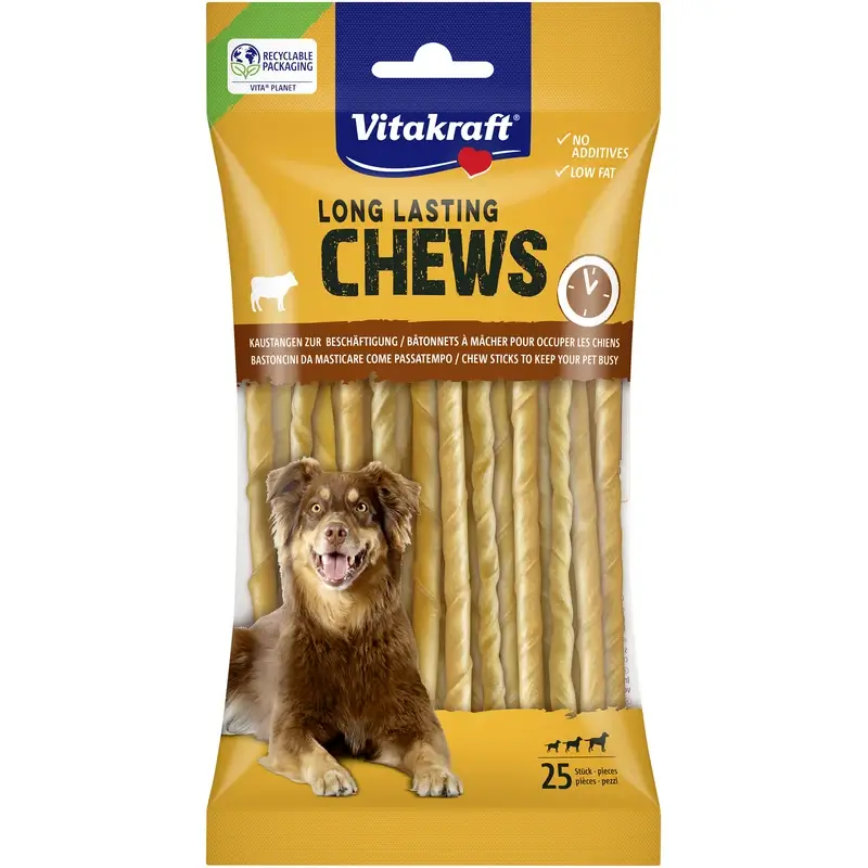 Vitakraft Palitos Twister Chews 12,5cm 12x25 unidades