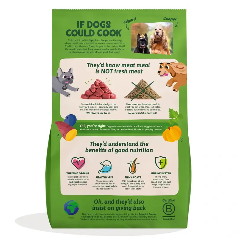 Edgard & Cooper Pienso Para Perros Adultos Mini Con Cordero Fresco , 0,7 kg