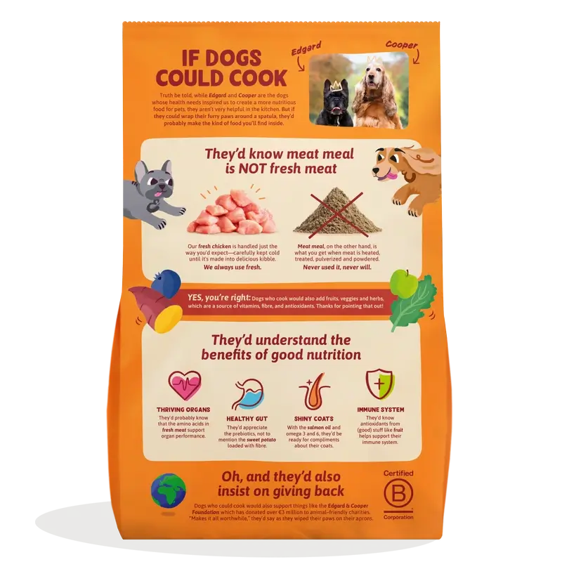 Edgard & Cooper Pienso Para Perros Adultos Medianos Con Pollo Fresco , 1 kg