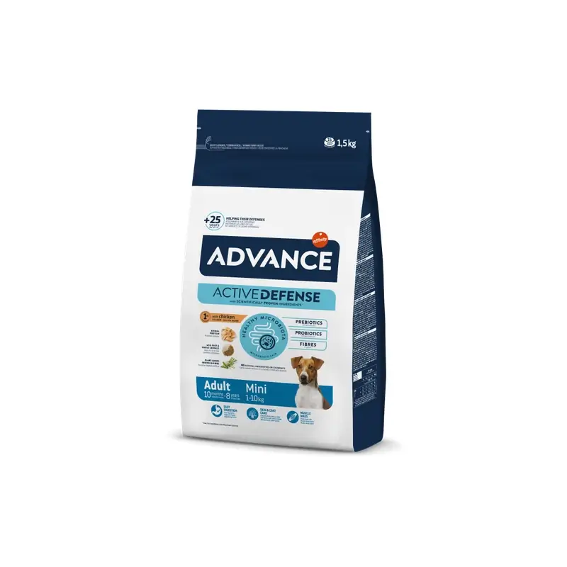 Advance Canine Adult Mini Pollo Arroz 1,5Kg, pienso para perros