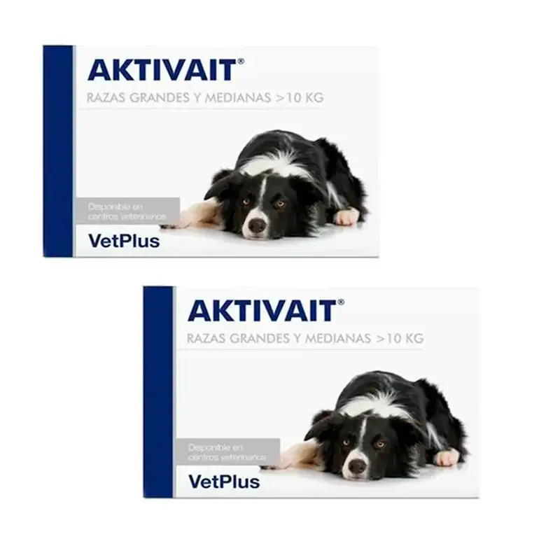 Aktivait Perro Razas Grandes Blister, Pack 2 x 60 Comprimidos