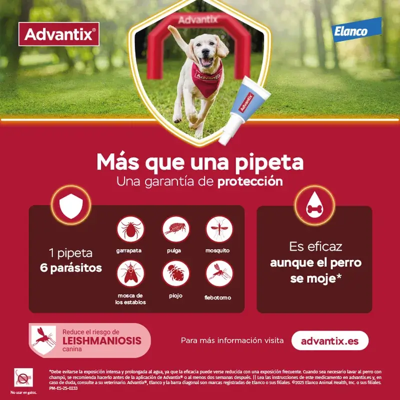 Advantix Mono Pipeta, 2,5 Ml 10-25Kg, 2 Unidades