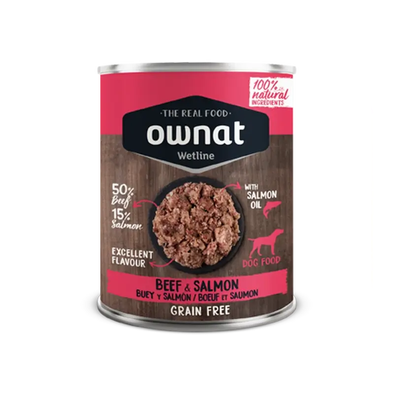 Ownat Wetline Canine Ternera Y Salmon 12X395Gr