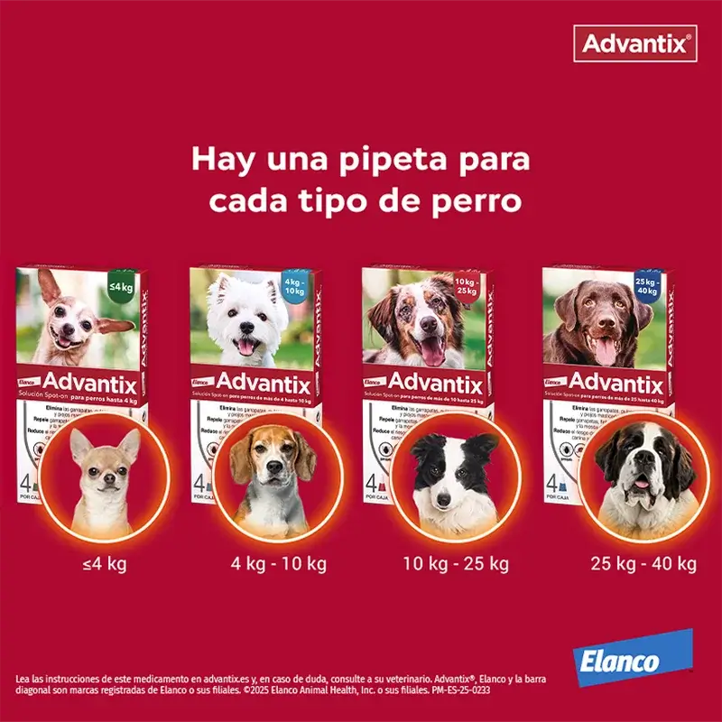 Advantix Pipetas Antiparasitarias Para Perros Hasta 4 Kg, 8 Unidades X 0.4 Ml