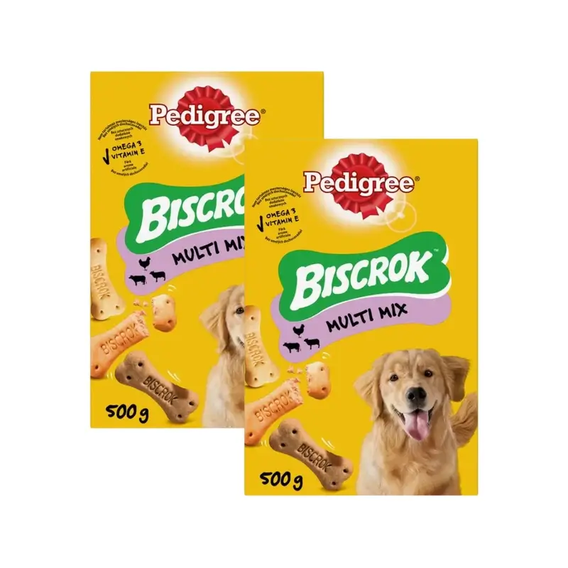 Pedigree Biscrok Galletas Caja, 2X500 Gr